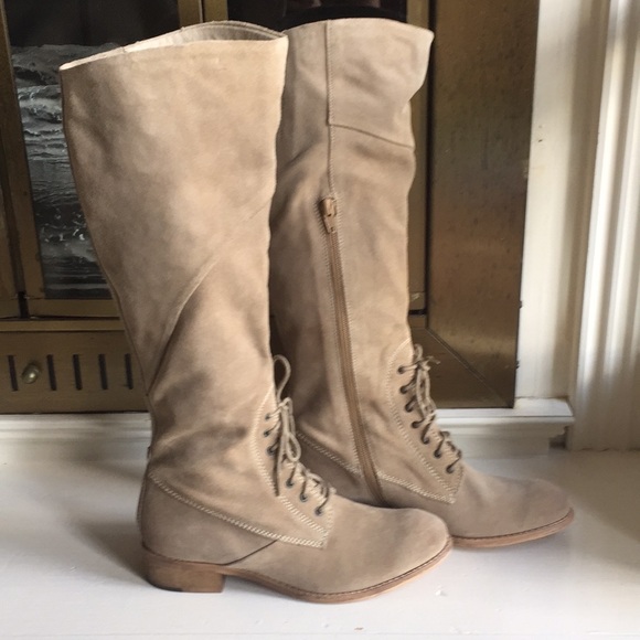 Seychelles Shoes - NWOT Seychelles tan suede leather lace up boots 7